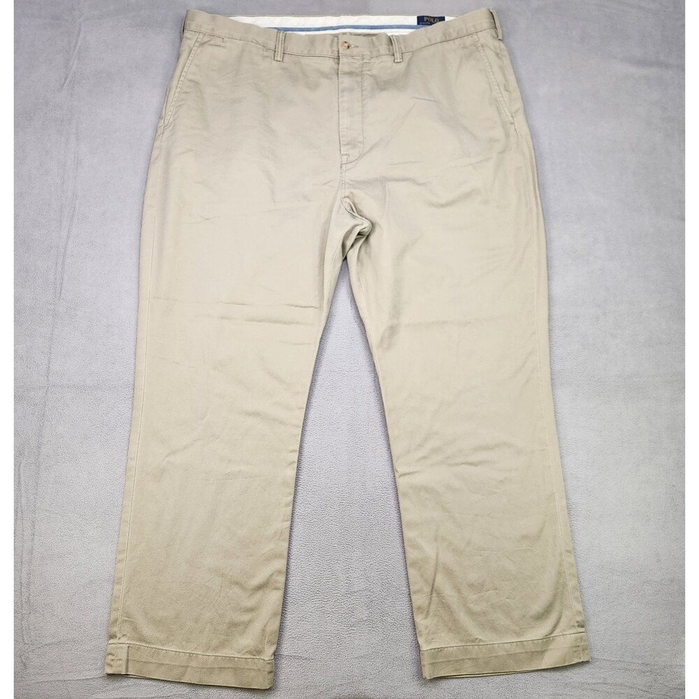 Polo Ralph Lauren Chino Pants Mens 42x30 Beige Straight Classic Fit Cotton Twill